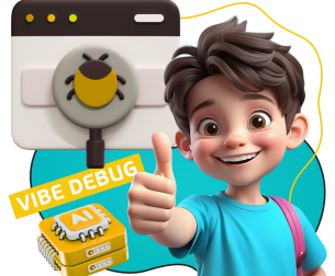 Тестирование & Vibe Debug. Охотники за багами - КИБЕРшкола программирования для детей, компьютерные курсы для школьников, начинающих и подростков - KIBERone г. Москворечье-Сабурово